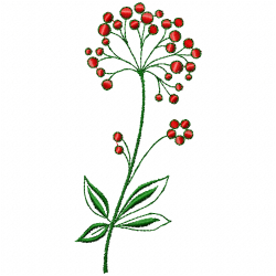 Flowers And Tree Embroidery Design 7